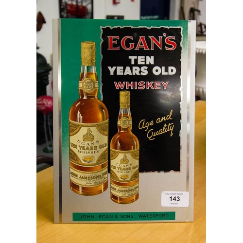 143 - EGANS TIN SIGN 20X28CM