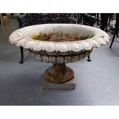 222 - LARGE VICTORIAN CAST GARDEN URN 93W X 60H CM