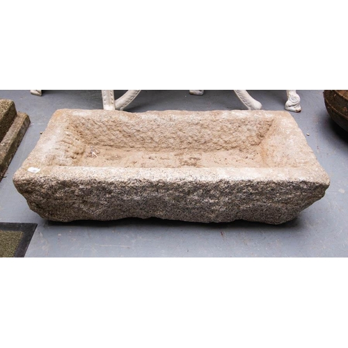 237 - 2X STONE TROUGHS 70CM APPROX