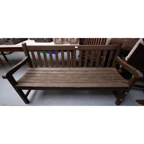 256 - WOODEN GARDEN TABLE + SEAT