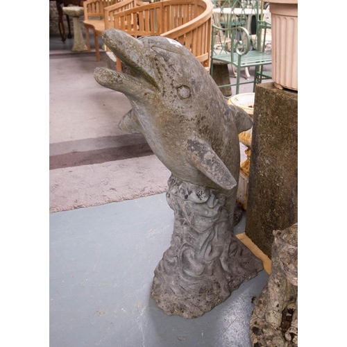 293 - LARGE DOLPHIN GARDEN FIGURE .90CM H