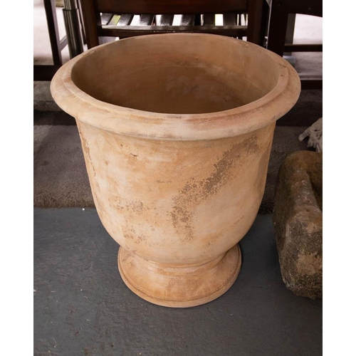 323 - PAIR OF TERRACOTTA POTS 50CM H X 45CM D