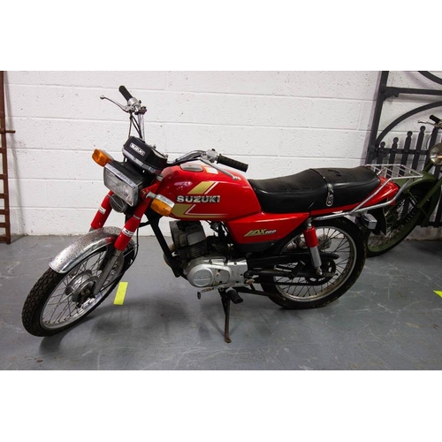 510 - SUZUKI LAX100 MOTOR BIKE . AS FOUND, NO KEYS, NO LOG BOOK