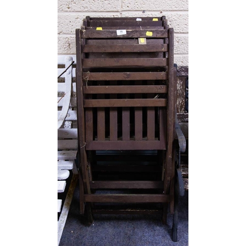 75 - 4 WOODEN FOLDING GARDEN CHAIRS