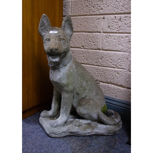 68 - SEATED ALSATIAN 66CM H