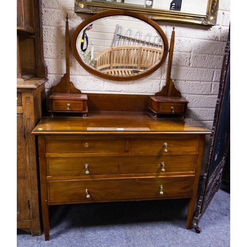 83 - OVAL MIRROR INLAID DRESSING CHEST