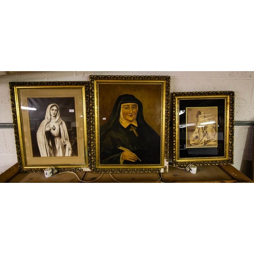 552 - 3 ORNATE FRAMED RELIGIOUS PRINTS