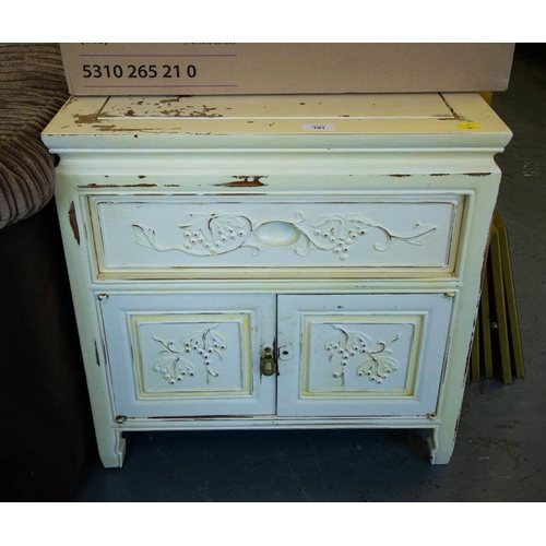 101 - PAIR OF LOW PAINTED LAMP CABINETS