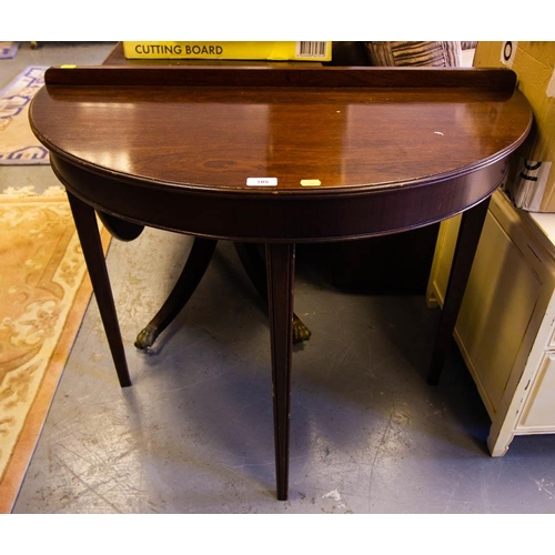 105 - MAHOGANY HALF MOON SIDE TABLE