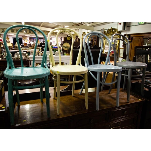 508 - 4 PAINTED BENTWOOD CHAIRS