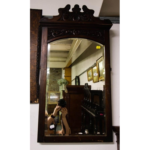 511 - OVAL FRAME BEVELLED MIRROR + CARVED MIRROR