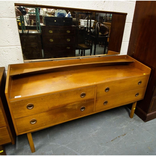 512 - TEAK DRESSING CHEST + TEAK 3 DRAWER CHEST