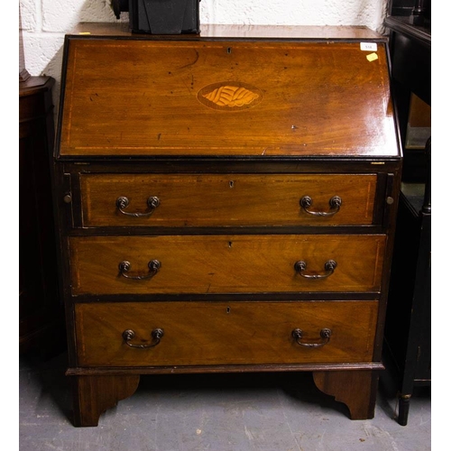 518 - INLAID MAHOGANY BUREAU