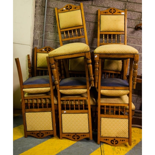 565 - 8 EDWARDIAN DINING CHAIRS