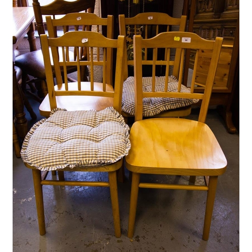 66 - 4 RAIL BACK KITCHEN CHAIRS