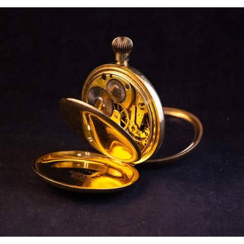11 - SWISS MADE GOLD PLATED POCKET WATCH AF
