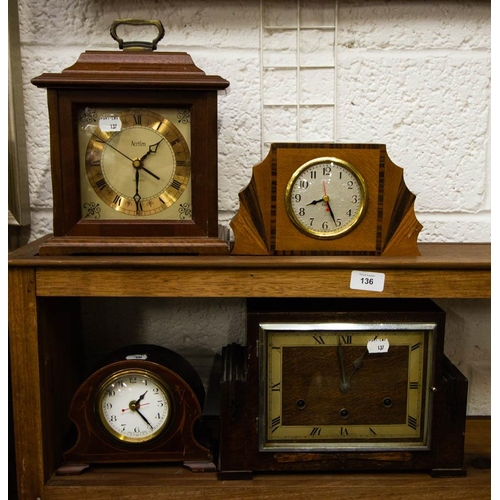 137 - 4 MANTLE CLOCKS