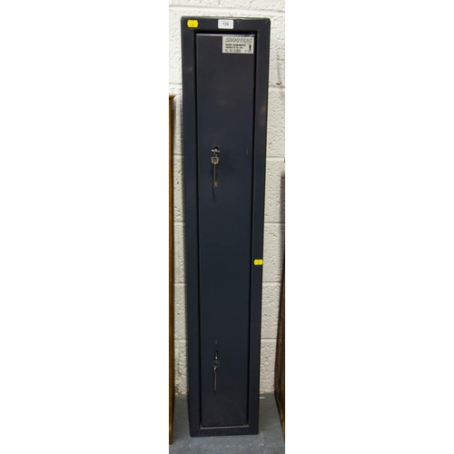 139 - SHOOTERS METAL GUN CABINET WITH KEYS - 23W x 19D x 130H cm