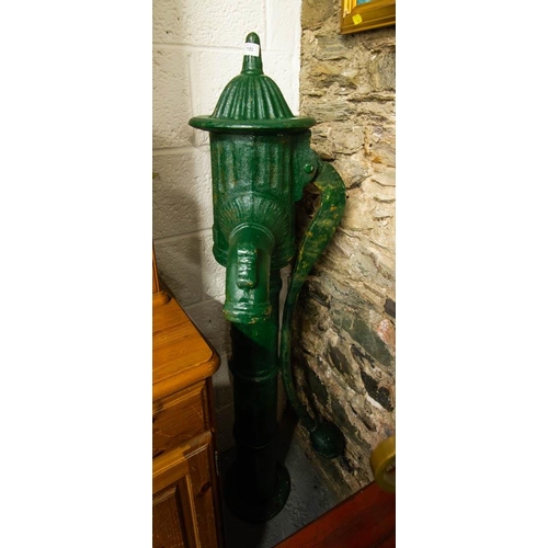 155 - CAST IRON GARDEN PUMP WITH COW TAIL HANDLE