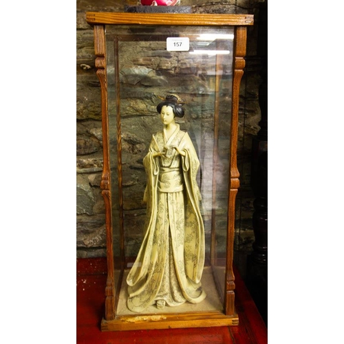 157 - EASTERN LADY IN CASE + FIGURE