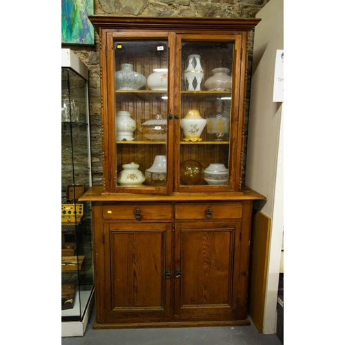 168 - PITCH PINE BOOKCASE