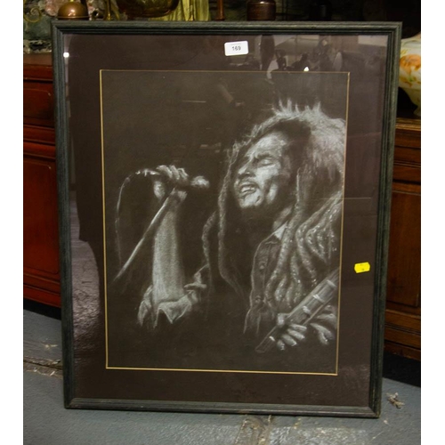 169 - BOB MARLEY CHARCOAL 40 X 55 CM