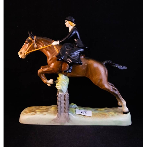 196 - BESWICK SIDE SADDLE LADY ON HORSE