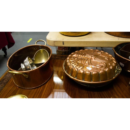 225 - COPPER CAN, SAUCEPANS ETC