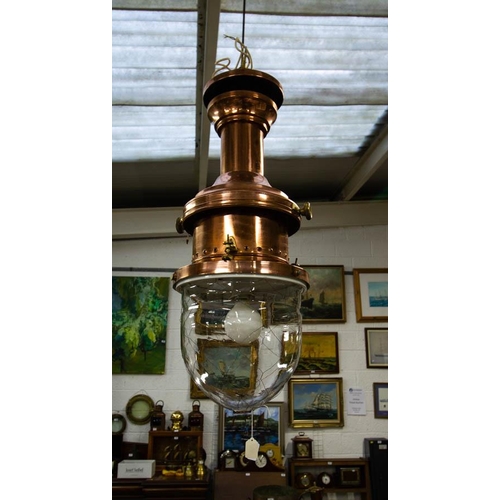 23 - LARGE COPPER LANTERN 90CM