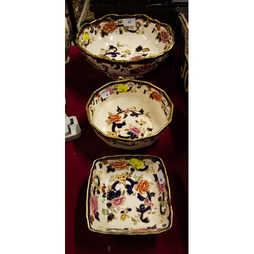 43 - 3 MASONS BOWLS