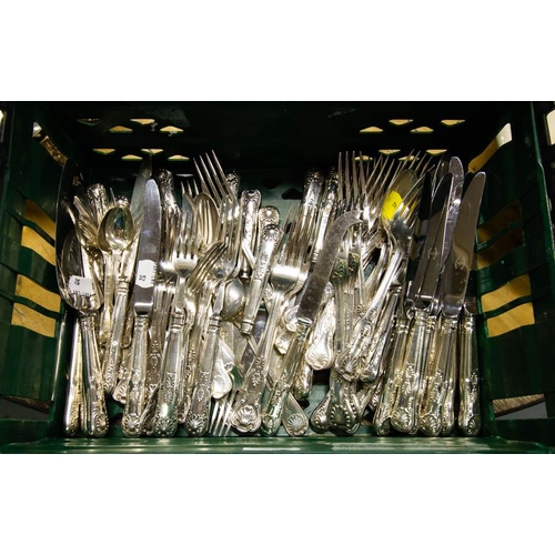 52 - LOT OF KINGS PATTERN CUTLERY