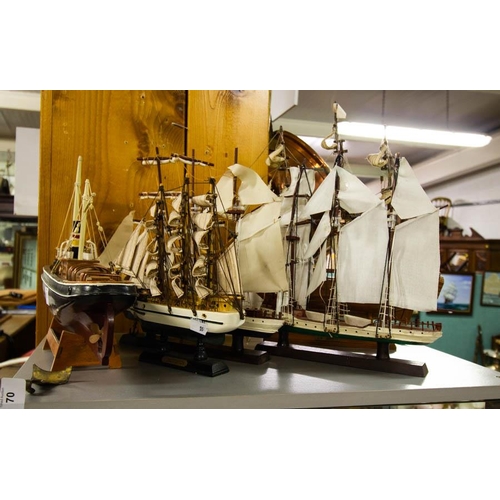 55 - 5 MODEL SAILING BOATS