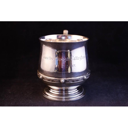 7 - SILVER CHRISTENING MUG BIRMINGHAM 1920 128G