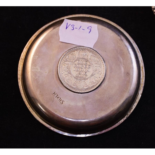 9 - 2 INDIAN COIN BOWLS. SILVER 1915/1916 98G