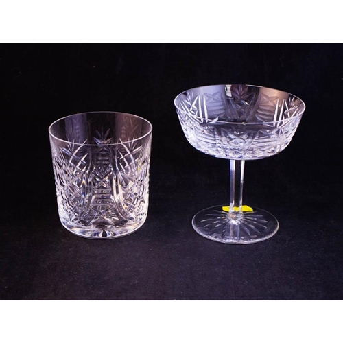 197 - WATERFORD CRYSTAL CLARE 49 PIECE SUITE - DECANTER + 6 EACH CHAMPAGNE, CLARET, HOCK, PORT, 12OZ TUMBL... 