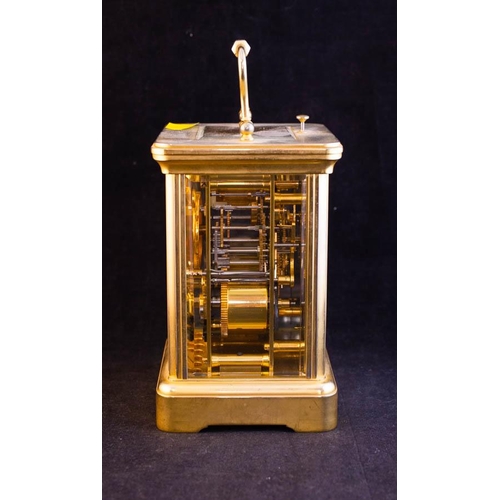 275 - MORRELL + HILTON BRASS CARRIAGE CLOCK