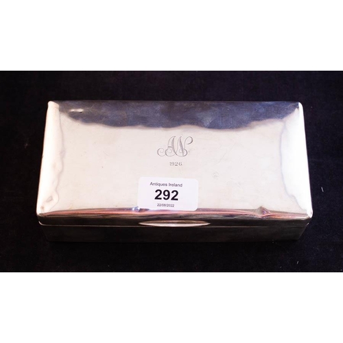 292 - SILVER CIGARETTE BOX