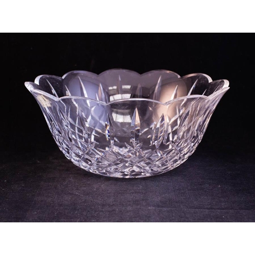 327 - WATERFORD CRYSTAL SCALLOP BOWL + WATERFORD CRYSTAL FRUIT BOWL