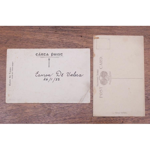 336 - 2 POSTCARDS - EAMON DE VALERA + SINN FEIN