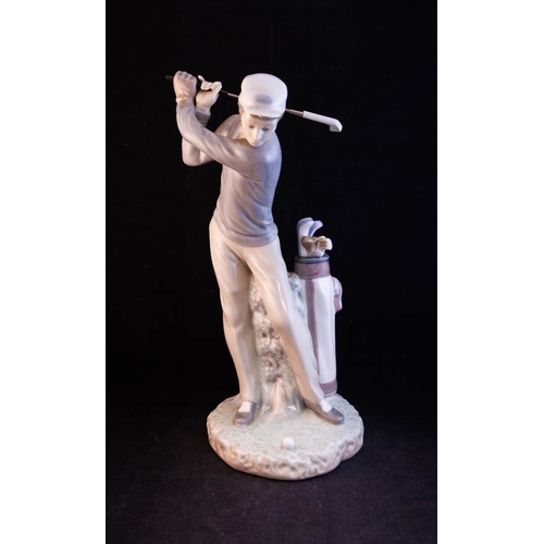 378 - LLADRO LADY + GENT GOLFER