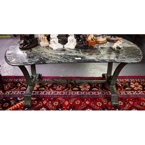 459 - SHAPED MARBLE TOP COFFEE TABLE