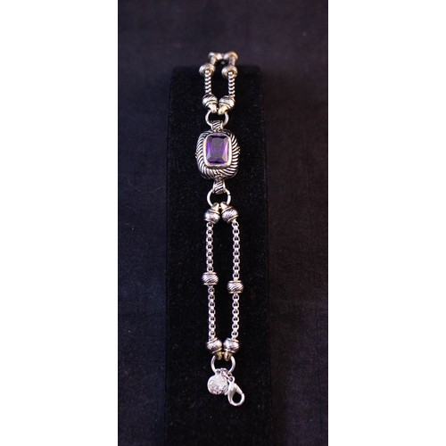 149 - VINTAGE AMETHYST BRACELET + NECKLACE