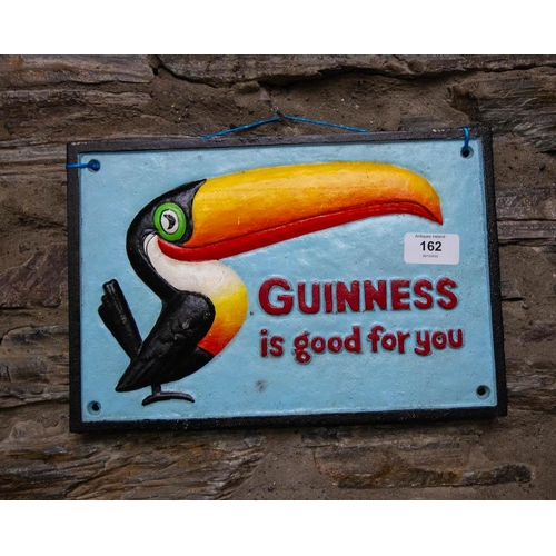 162 - CAST IRON  - GUINNESS IS GOOD FOR YOU SIGN 30 X 20CM