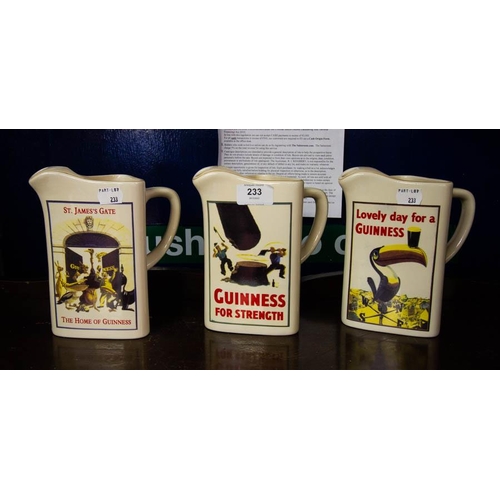 233 - 3 GUINNESS JUGS