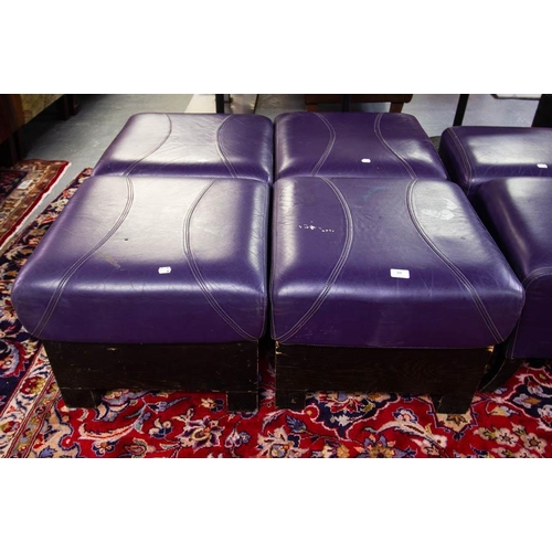 88 - 4 SQUARE PURPLE STOOLS