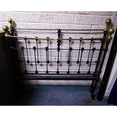 104 - 4' BRASS + IRON BED + SIDES