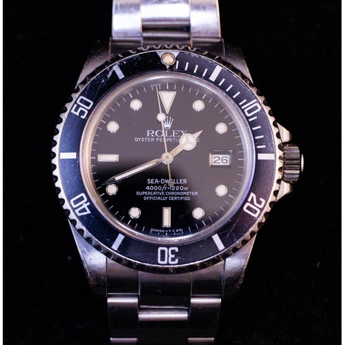 170 - ROLEX 1984/1985 SEA-DWELLER WATCH JUSTDATE SUBMARINER WITH STAINLESS STEEL STRAP. NO BOX OR PAPERS S... 