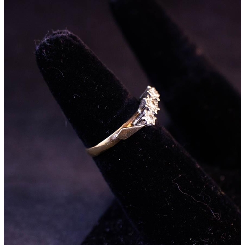 195 - 9K YELLOW GOLD + DIAMOND RING