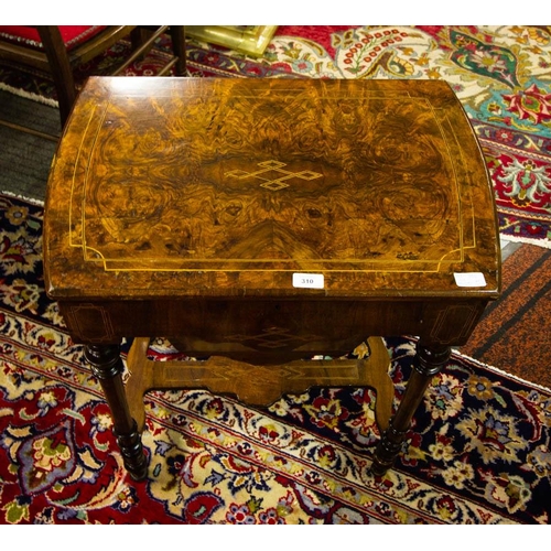 310 - INLAID WALNUT SEWING TABLE