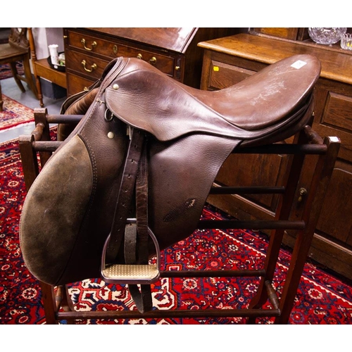 342 - LEATHER HORSE SADDLE